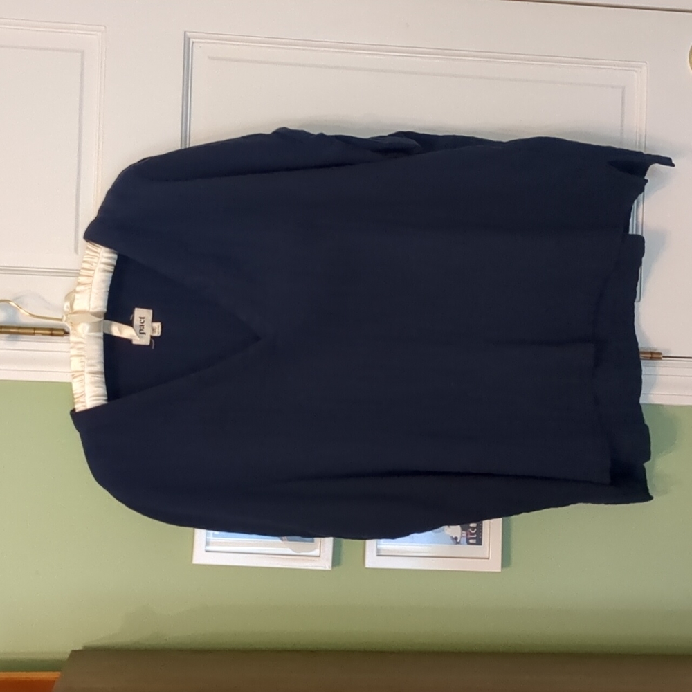 Pact The Costal Daily Top Organic Gauze Cotton Navy Blue  XL/XXL